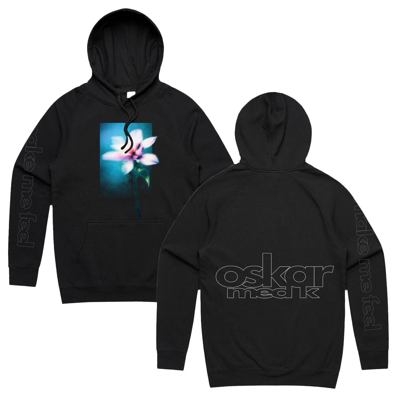 Black Flower Hoodie