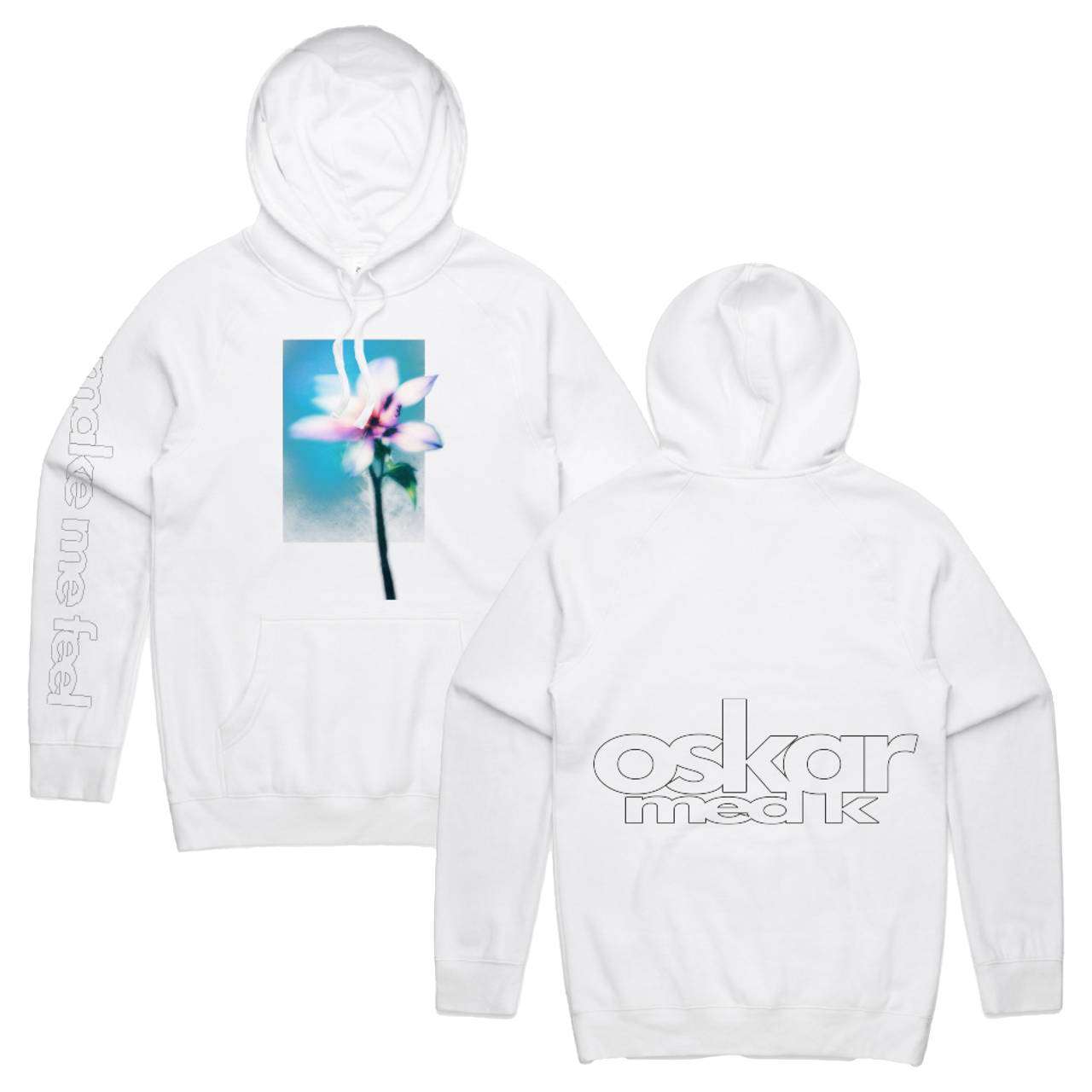 White Flower Hoodie